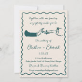 Hand getrokken Funky Tekening Hand Schrijven Trouw Kaart (Voorkant)