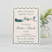 Hand getrokken Funky Tekening Hand Schrijven Trouw Kaart (Staand voorkant)