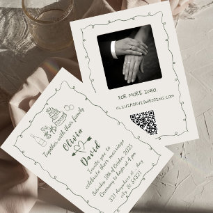Hand getrokken Funky Tekening Handgeschreven bruil Kaart
