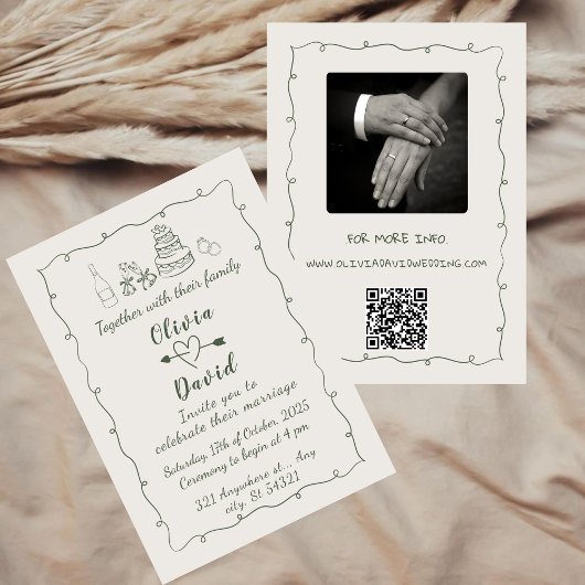 Hand getrokken Funky Tekening Handgeschreven bruil Kaart