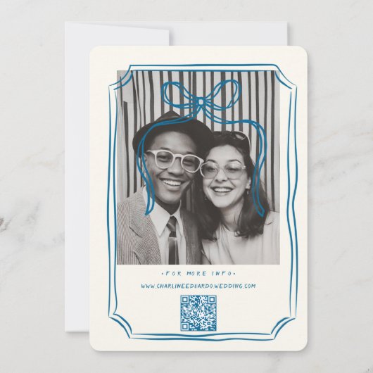 Hand getrokken Funky Tekening Handschrift Bruiloft Kaart (Achterkant)