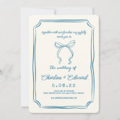 Hand getrokken Funky Tekening Handschrift Bruiloft Kaart (Voorkant)