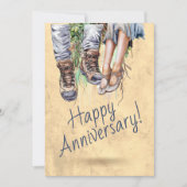 Hand getrokken Funny Chic Jubileum Feestdagenkaart (Voorkant)