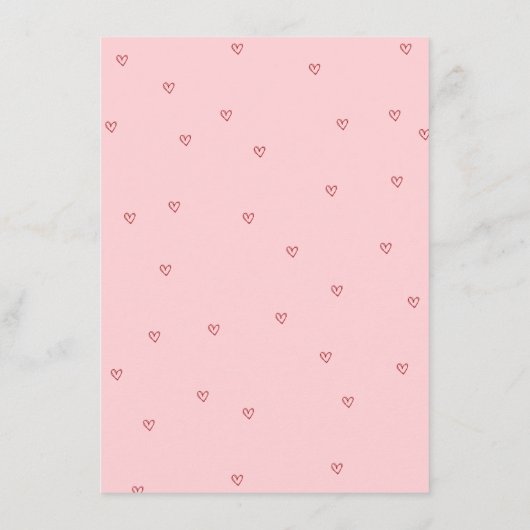 Hand getrokken Galentine Dag Meisje Nacht Valentij Menu (Achterkant)