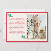 Hand getrokken Garland gebladerte Vakantie Fotokaa Feestdagenkaart (Achterkant)