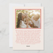 Hand getrokken gebladerte border foto vakantie Kaa Feestdagenkaart (Achterkant)