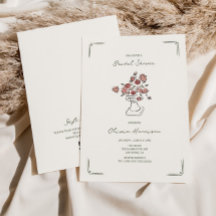 Hand getrokken gedempt rood salie bloemenurn Vrijg