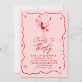 Hand getrokken gejuich voor dertig eigenzinnige 30 kaart (Voorkant)