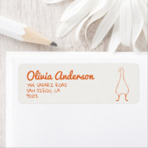 Hand getrokken Gekke Gans Genderneutraal Baby show