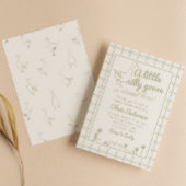 Hand getrokken Gekke Gans Genderneutraal Baby show Kaart