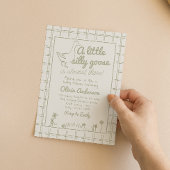 Hand getrokken Gekke Gans Genderneutraal Baby show Kaart