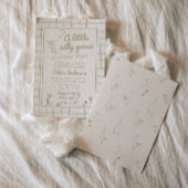 Hand getrokken Gekke Gans Genderneutraal Baby show Kaart