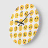 Hand getrokken Gelukkig Emoji Patroon Grote Klok (Hoek)