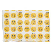 Hand getrokken Gelukkig Emoji Patroon Kussensloop (Voorkant)