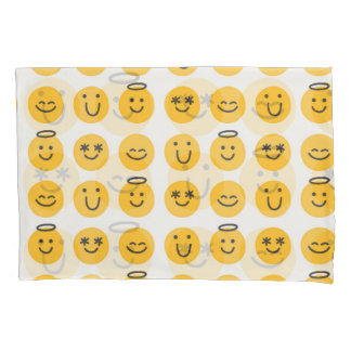 Hand getrokken Gelukkig Emoji Patroon Kussensloop