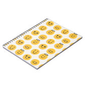 Hand getrokken Gelukkig Emoji Patroon Notitieboek (Linkerzijde)