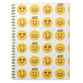 Hand getrokken Gelukkig Emoji Patroon Notitieboek (Voorkant)