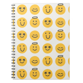Hand getrokken Gelukkig Emoji Patroon Notitieboek