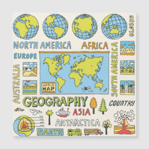 Hand getrokken  Geografie Illustratie