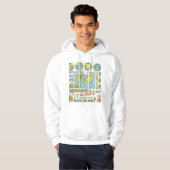 Hand getrokken  Geografie Illustratie Hoodie (Voorkant volledig)