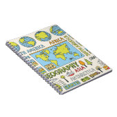 Hand getrokken  Geografie Illustratie Notitieboek (Rechterzijde)