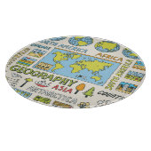 Hand getrokken Geografie Illustratie Snijplank (Hoek)