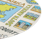 Hand getrokken Geografie Illustratie Snijplank (Hoek)