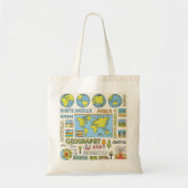 Hand getrokken  Geografie Illustratie Tote Bag (Voorkant)