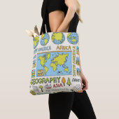 Hand getrokken  Geografie Illustratie Tote Bag (Dichtbij)