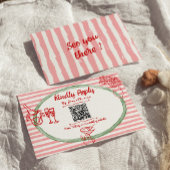 Hand getrokken geschreven eigenzinnige Lijst QR Co RSVP Kaartje