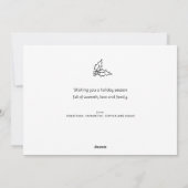 Hand getrokken geschulpte Doodle Lijst Foto Kerst Feestdagenkaart (Achterkant)