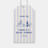 Hand getrokken gestreepte Vrijgezellenfeest dank u Cadeaulabel (Voorkant)