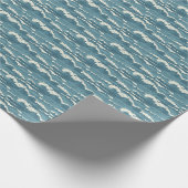 Hand-getrokken golven retro patroon cadeaupapier (Hoek)