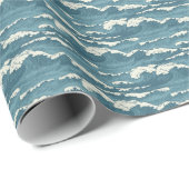 Hand-getrokken golven retro patroon cadeaupapier (Rol Hoek)