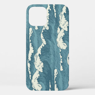Hand-getrokken golven retro  patroon Case-Mate iPhone case