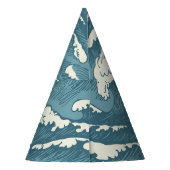 Hand-getrokken golven retro patroon feesthoedjes (Achterkant)