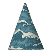 Hand-getrokken golven retro patroon feesthoedjes (Rechts)