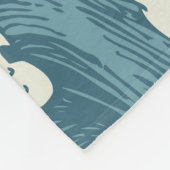 Hand-getrokken golven retro patroon fleece deken (Hoek)
