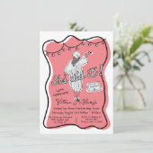 Hand getrokken golvende lijst graduatie partij kaart (Staand voorkant)