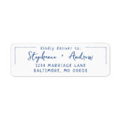 Hand getrokken golvende rand RSVP reactie mailing Etiket (Voorkant)