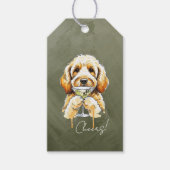 Hand getrokken gouden doodle Dirty Martini Dank u Cadeaulabel (Voorkant)