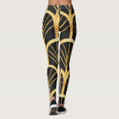 Hand getrokken gouden imitatie Waterverf Leggings (Achterkant)