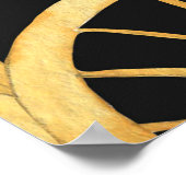 Hand getrokken gouden imitatie Waterverf Poster (Hoek)