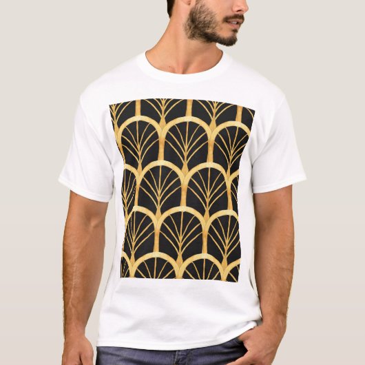 Hand getrokken gouden imitatie Waterverf T-shirt (Voorkant)