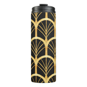 Hand getrokken gouden imitatie Waterverf Thermosbeker