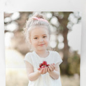 Hand getrokken Gouden Sneeuwvlok Kerstfoto Drieluik Wenskaart (Binnenzijde eerst)