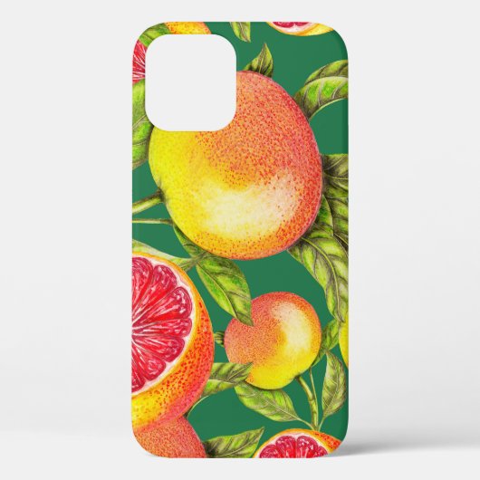 Hand getrokken grapefruits naadloos patroon Case-Mate iPhone case (Achterkant)