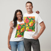 Hand getrokken grapefruits naadloos patroon t-shirt (Unisex)