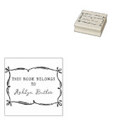 Hand getrokken grens persoonlijke bibliotheek boek rubberstempel (Gestempeld)