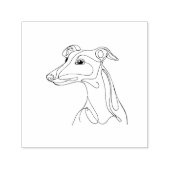 Hand getrokken Greyhound Line Art - Minimalistisch Zelfinktende Stempel (Design)